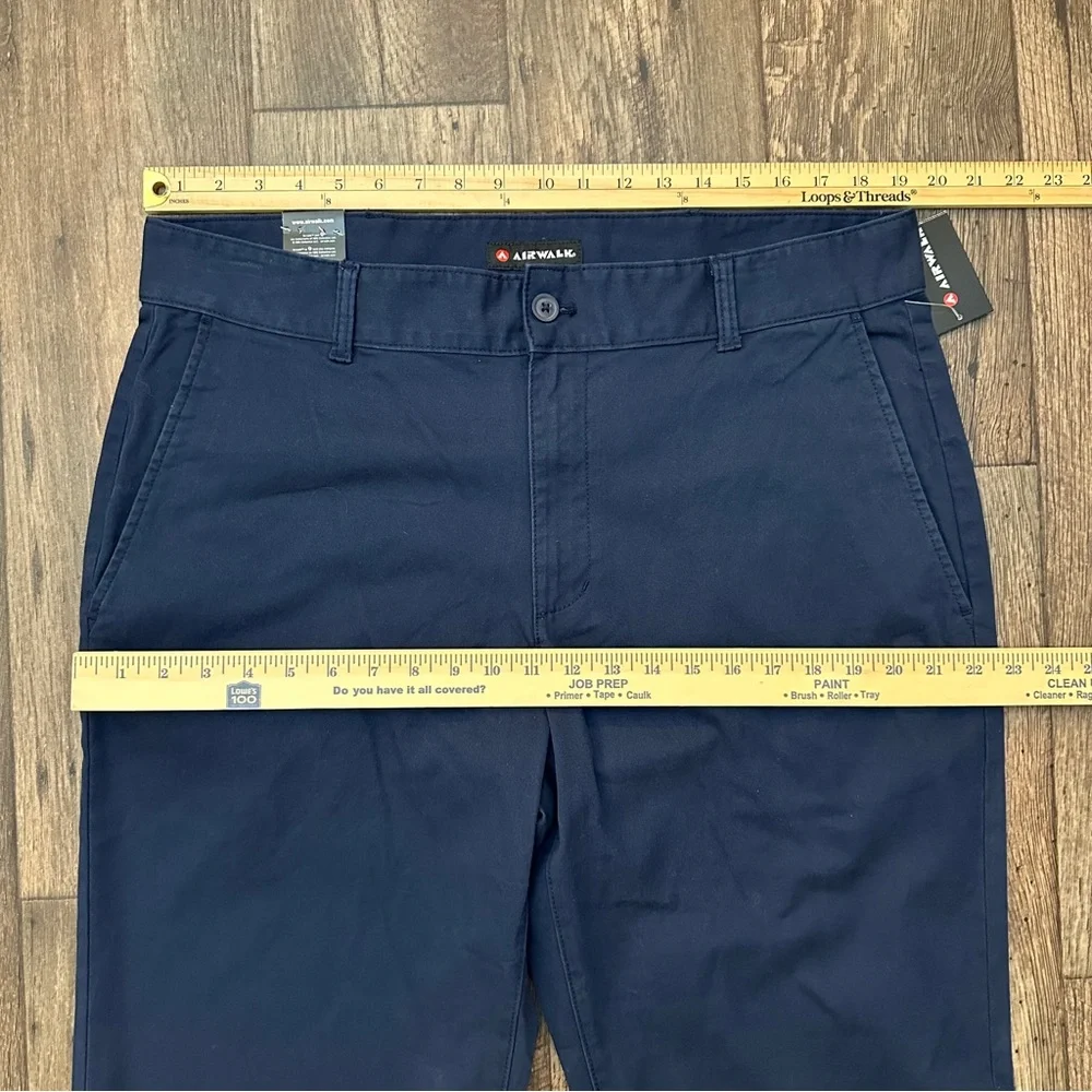 Airwalk Stay Fast Chino Cotton Pants Mens Size 38x32 Blue Marine